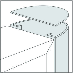 1200 Series 12" x 6" Extruded Radius End Piece Product Image