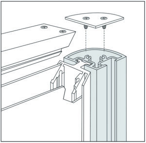 325/4000 Series 3-1/4″ Radius Corner Post