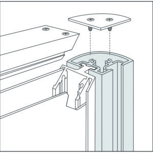 325/4000 Series 3-1/4" Radius Corner Post Product Image